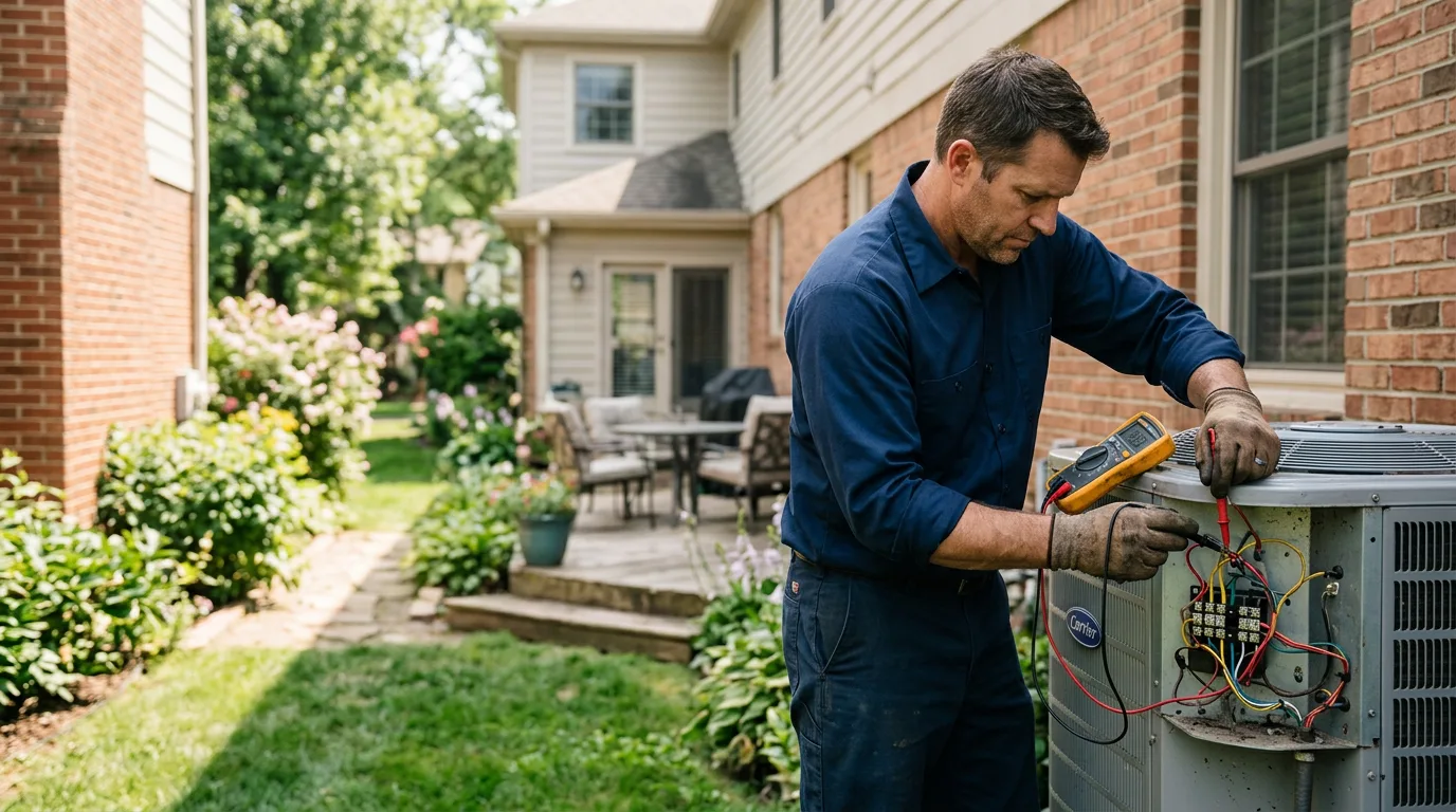HVAC technician working near Burlington Flats, NY